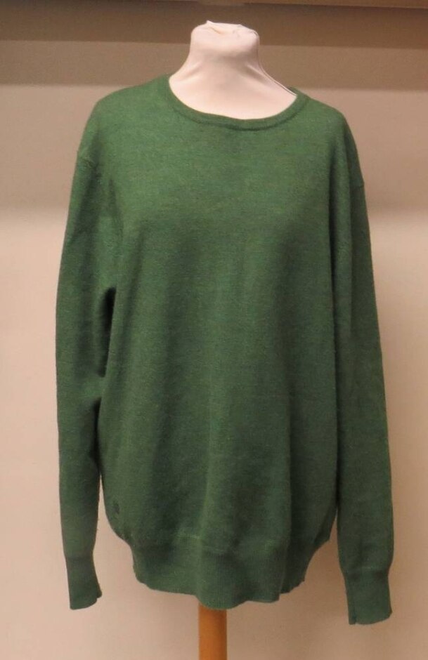 Rocha John Rocha Mens Crew Necked Jumper Green Size: Xl