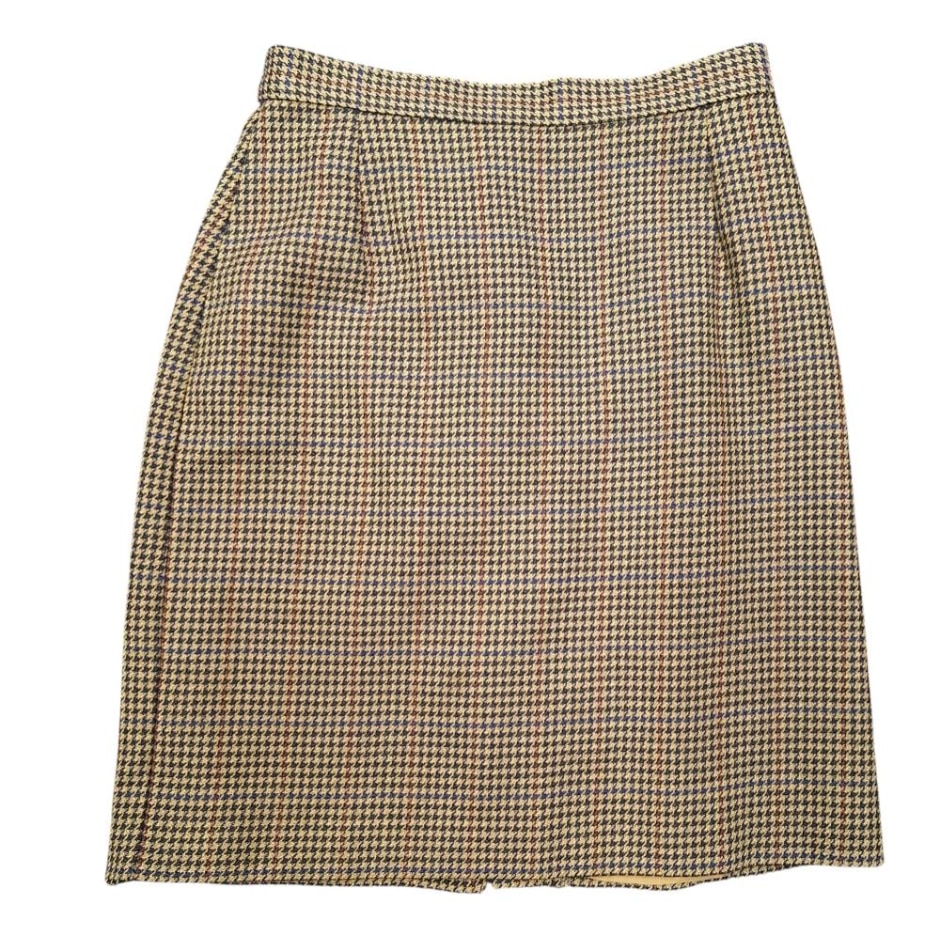 Vintage Marks & Spencer Pure New Wool Skirt Dogtooth Size: 12