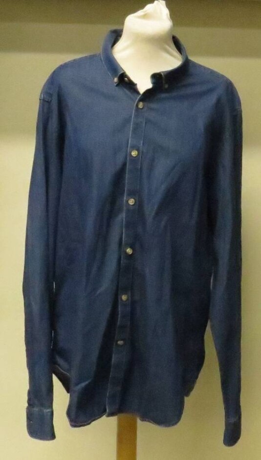 Moss Long-sleeved Shirt Denim Blue Size: Xl