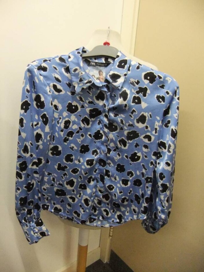 Zara Light Blouse Blue Size: S