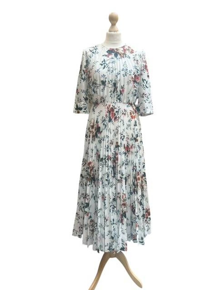 Erdem "carole" Floral Midi-dress Multi Size: 10