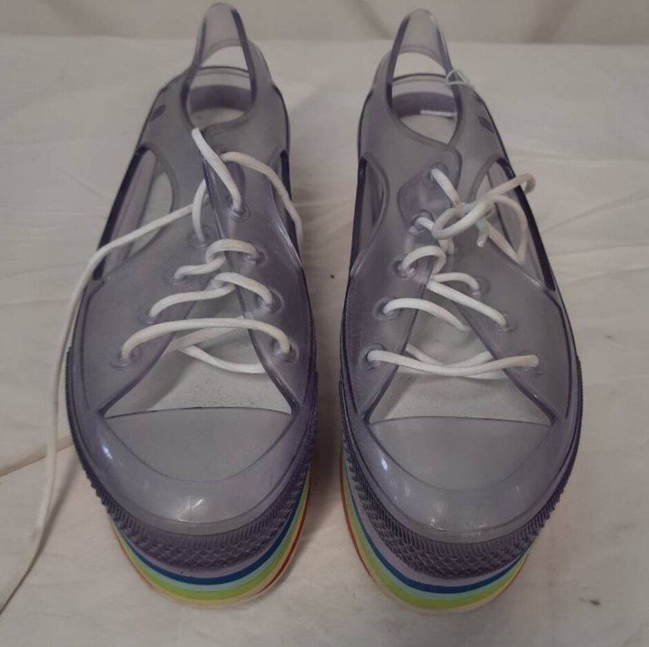 Melissa Rainbow  Raised Platform Jelly Shoes  Size Euro 40 (uk 6.5)