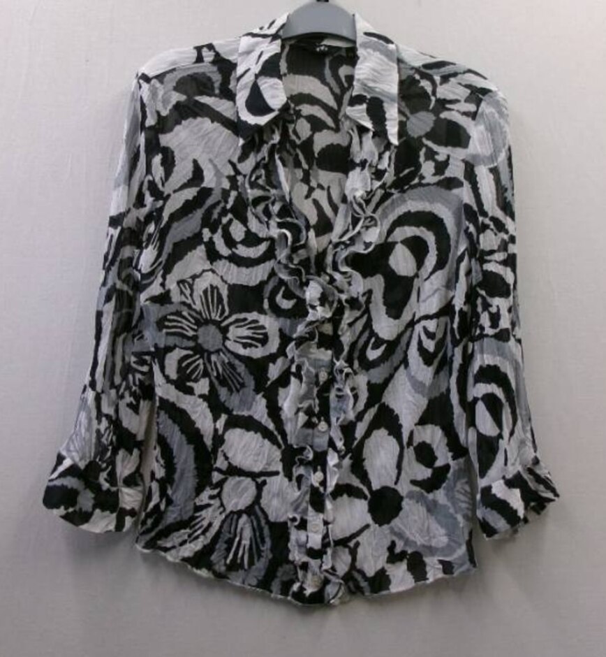 M&s Per Una Blouse Black Mix Size: 10