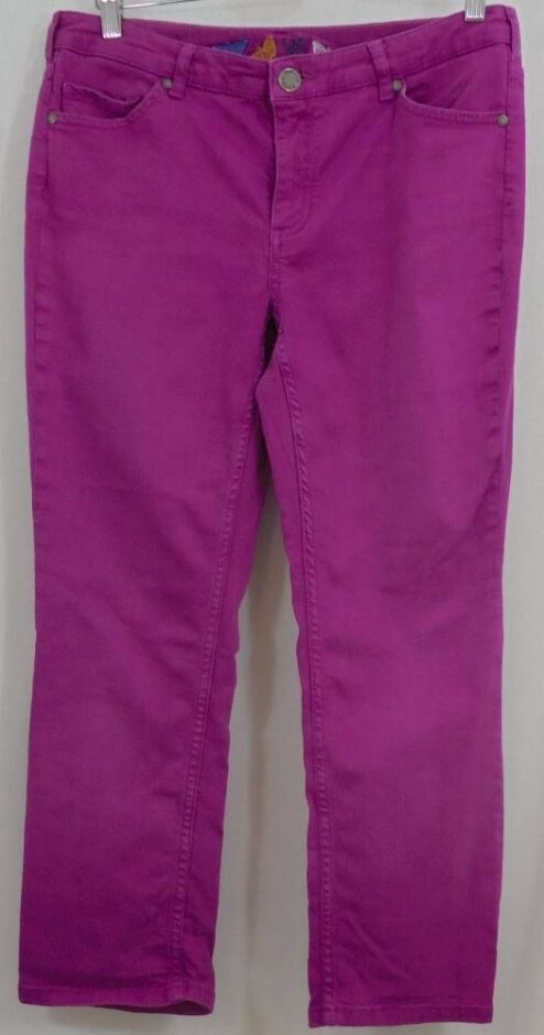 White Stuff Cropped Jeans Purple Size: 12