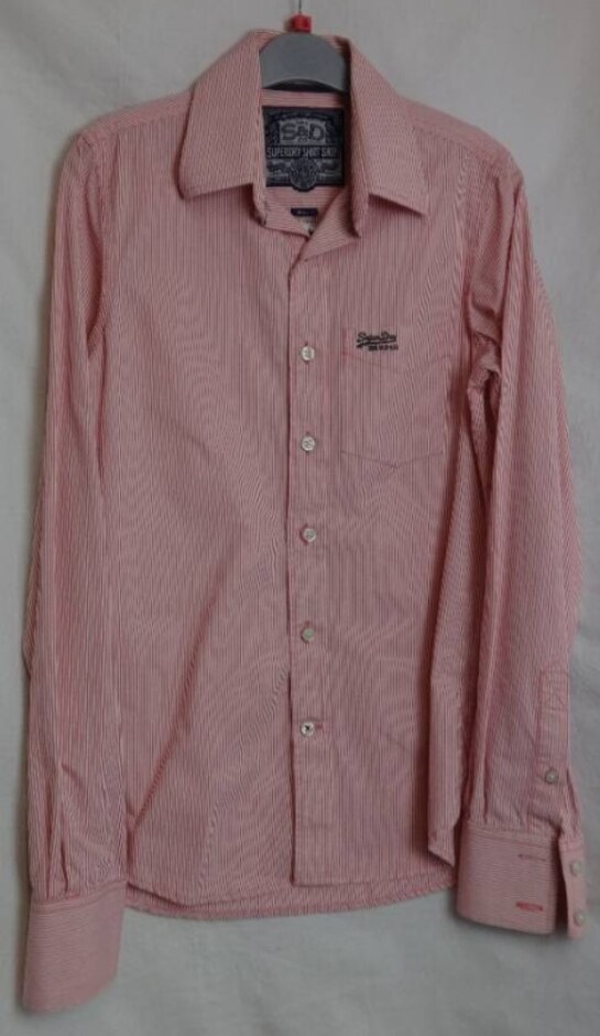 Superdry Ladies Shirt  Red Stripe Size: S