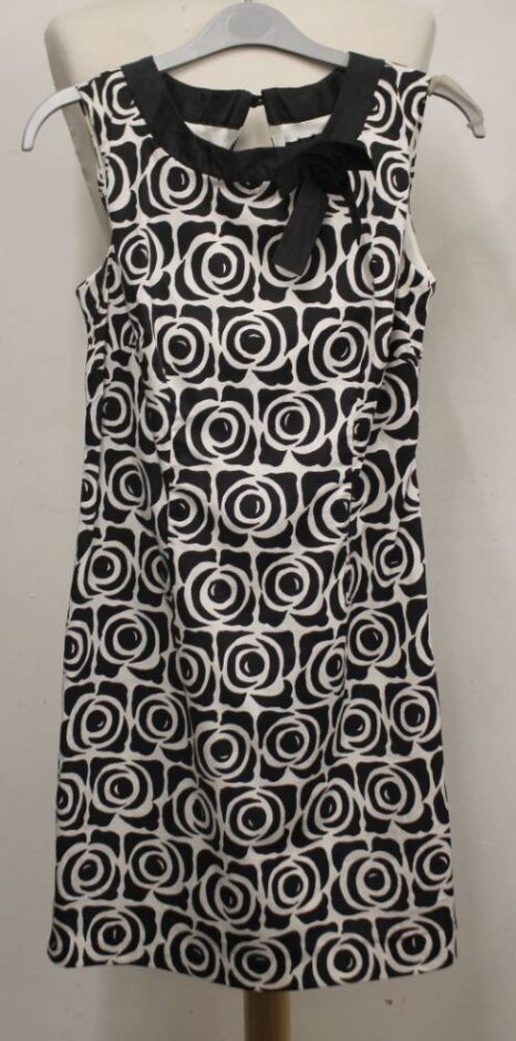 Coast Shift Dress Black White Size: 10