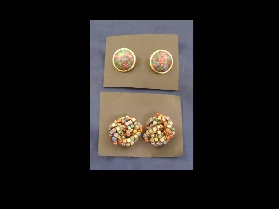 Two Pairs Of Clip On Earrings