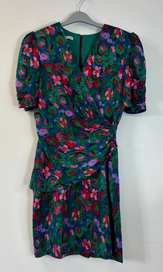 Allan Chai Wrap Dress Floral Size: One Size