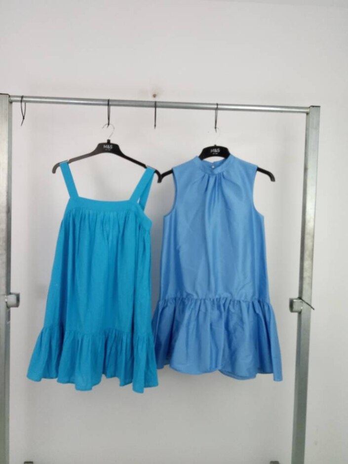 M&s Marks & Spencer Summer Dress Bundle X2 Blue Size: 14 - 15 Years