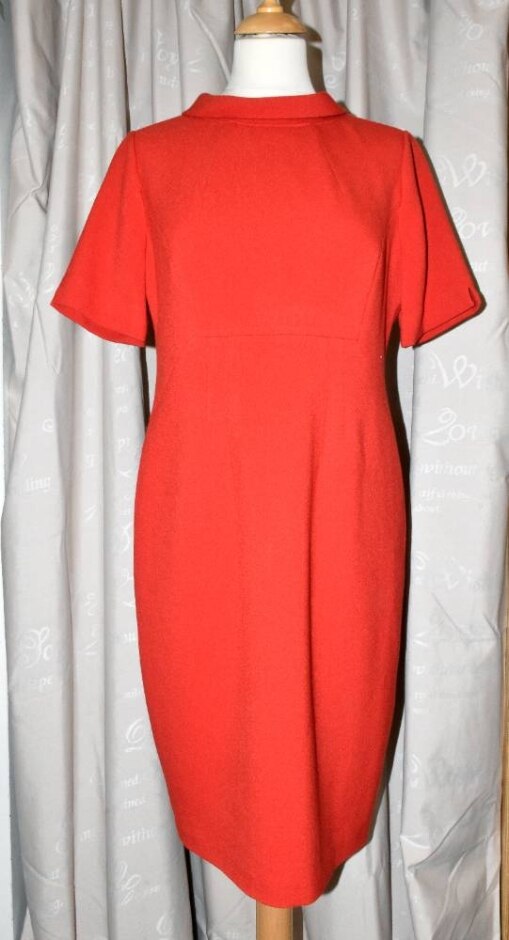 Paul Costelloe Short Sleeved Dress Red Size: 12