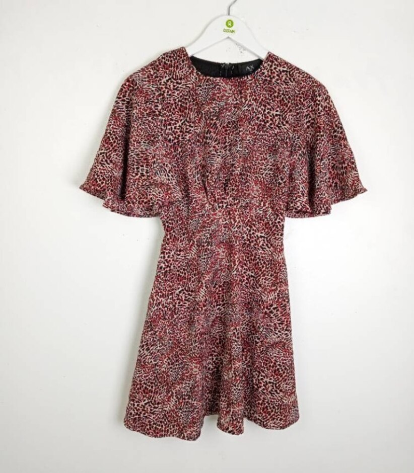 Ax Paris Angel Sleeve Mini Dress Red Size: 8