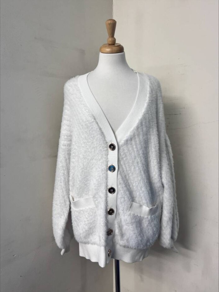 Elisabetta Franchi Knitted Sweater White Size: S