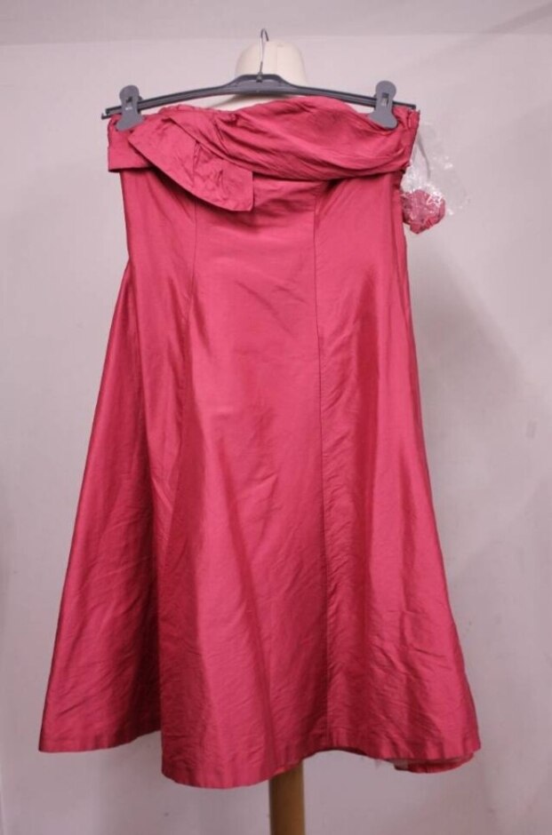 Coast Strapless Mini Dress Pink Size: 8