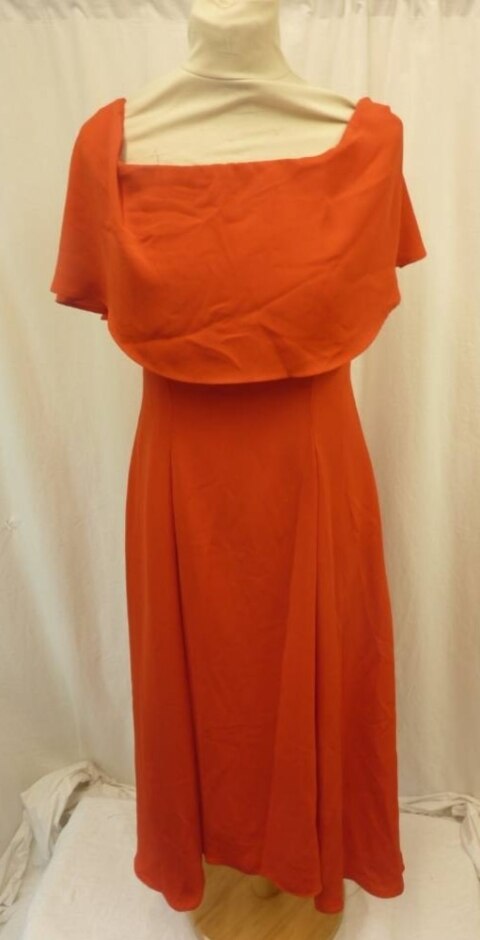 Coast Midi Dress Orange Size: 10
