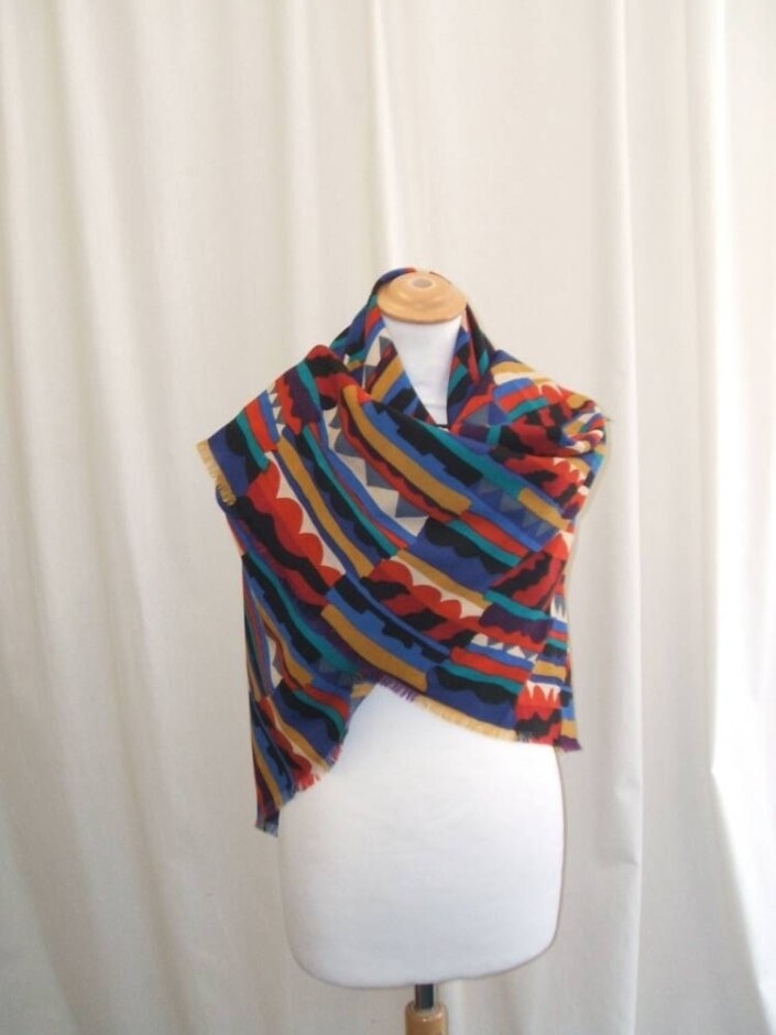 Liberty Multi Coloured Abstract Design Scarf Oxfam Shop