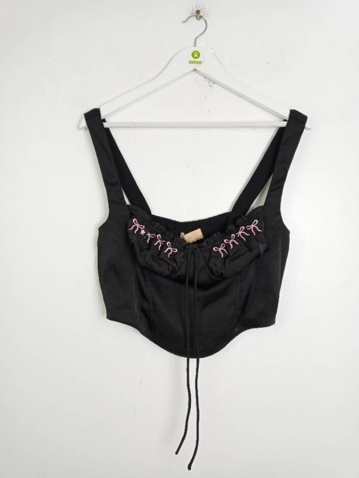 Love Triangle Urban Outfitters Bow Corset Top  Black Size: Xxl