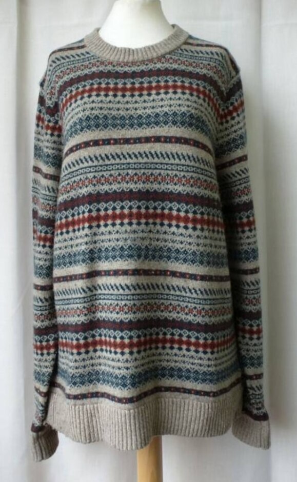 M&s Collection Lambswool Blend Grandad Jumper Neutral Size: Xl