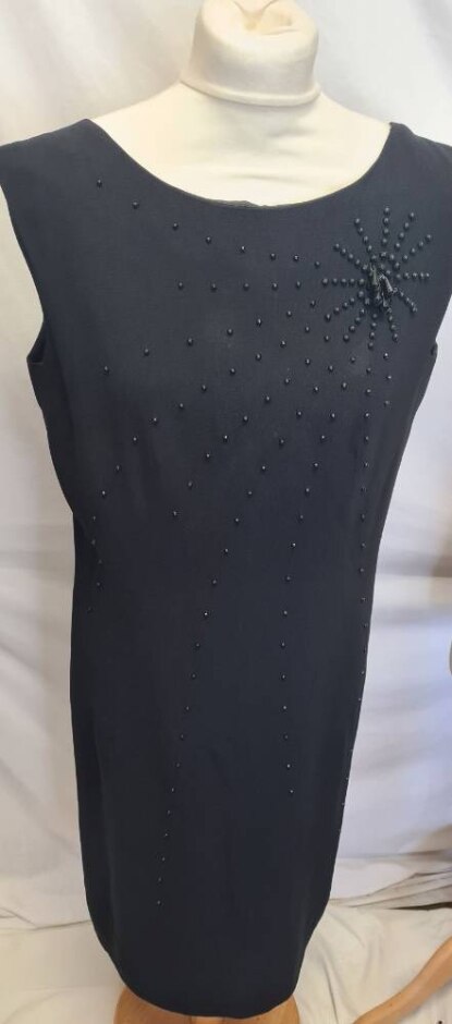 Rembrandt Sparkly Beaded Dress Black Size: 18