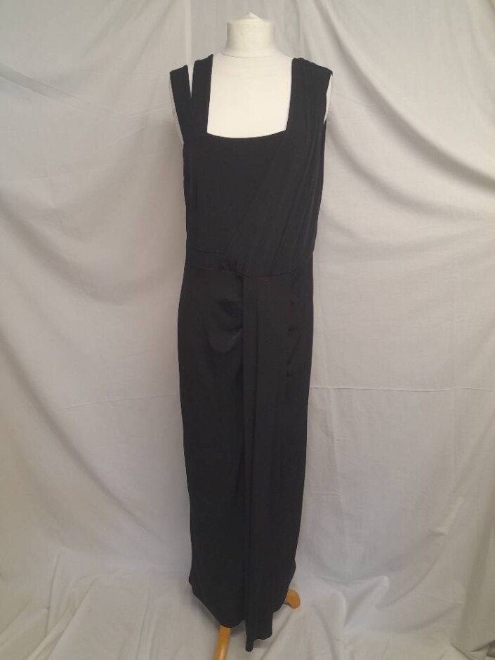Anthology Sleeveless Draped Gown Black Size: 14