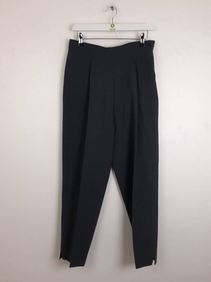 Monsoon Women's Wool Blend Trousers Green Size: 14