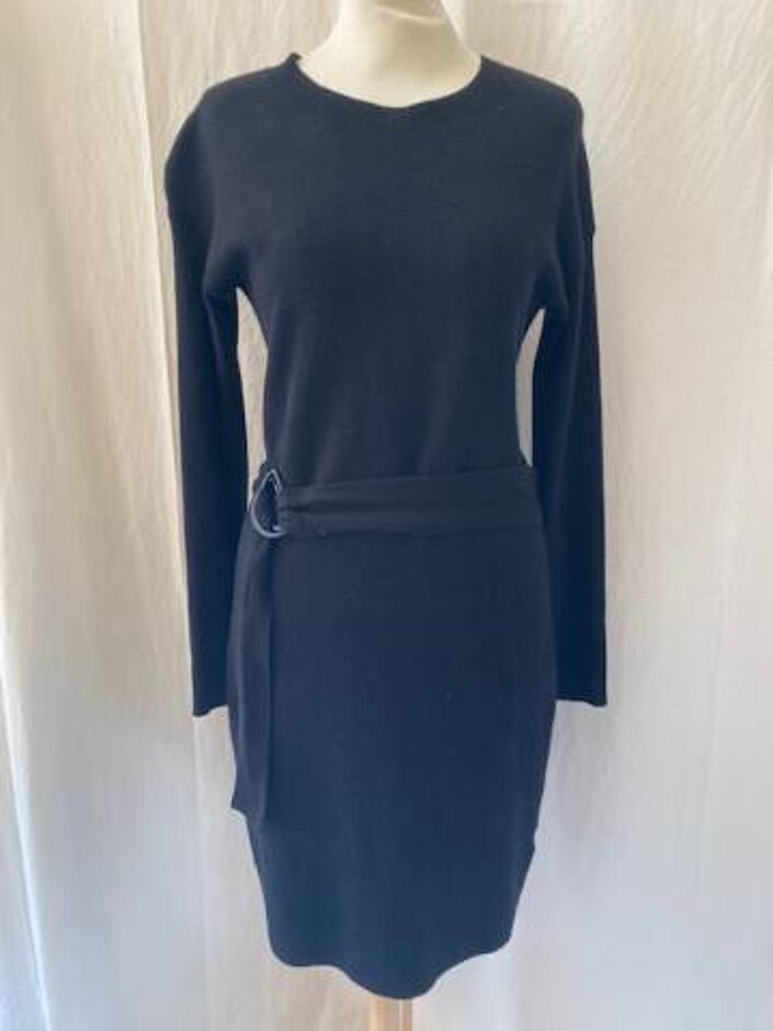 Jack Wills Knee Length Dress Black Size: 6