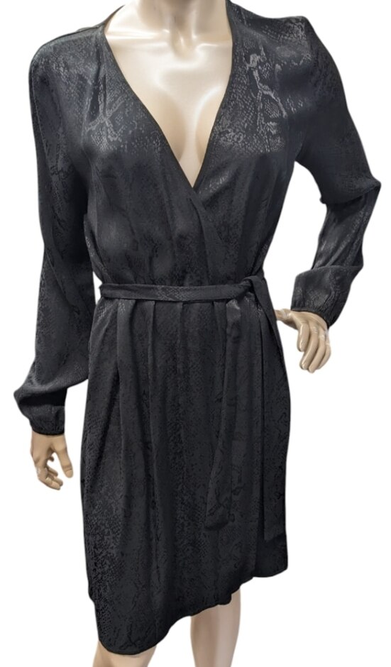 Superdry (bnwt) Long Sleeved, Wraparound Dress Black Size: 10
