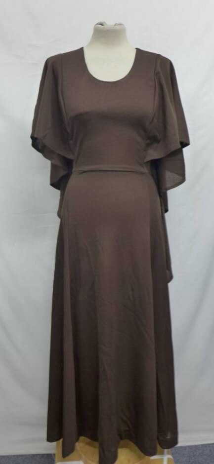 Unbranded High Waist Maxi Dress Chocolate Brown Size: 36