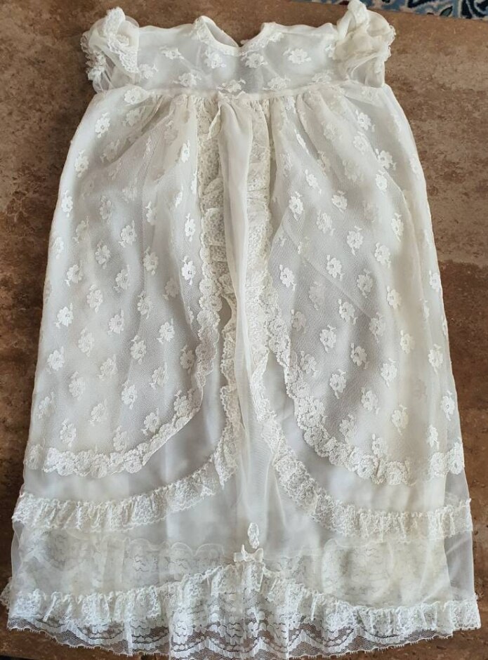 Unbranded Vintage Christening Robe Ivory Size: 0-3 Months