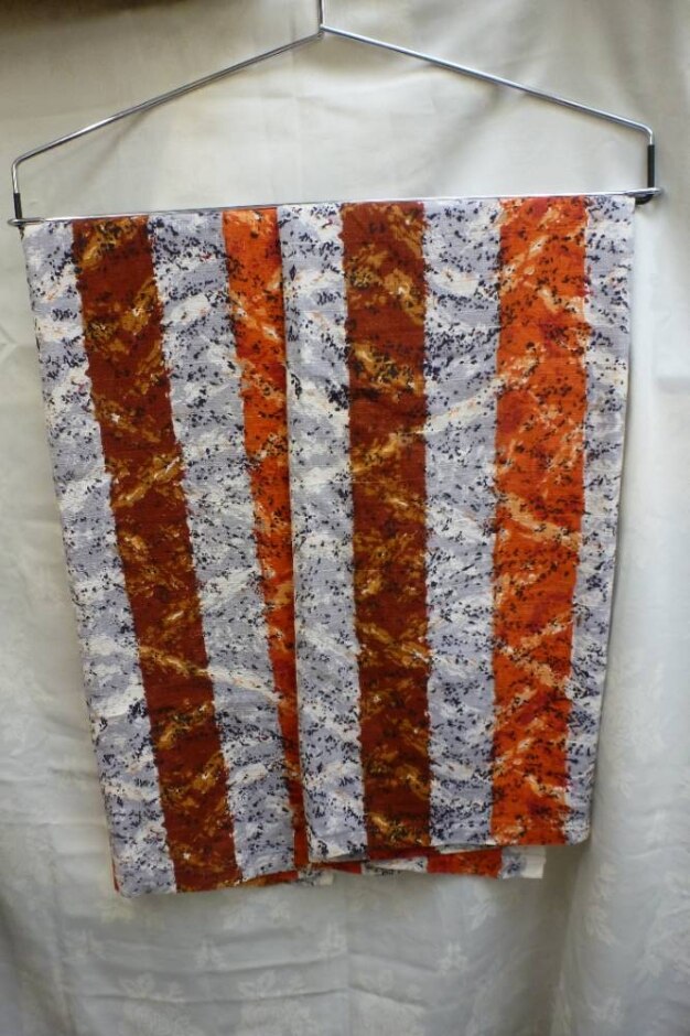 A Small Pair Of Handmade Vintage Texture Curtains 46" X 38