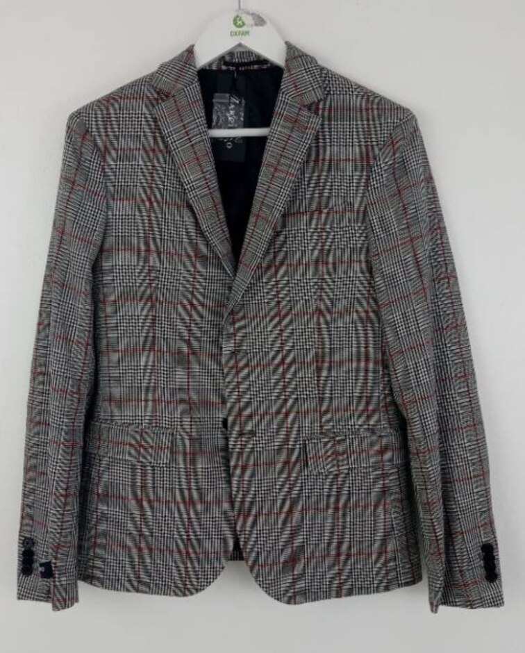 Marciano Los Angeles Women's  Checked Blazer Rrp £225 Black Mix Size: 14