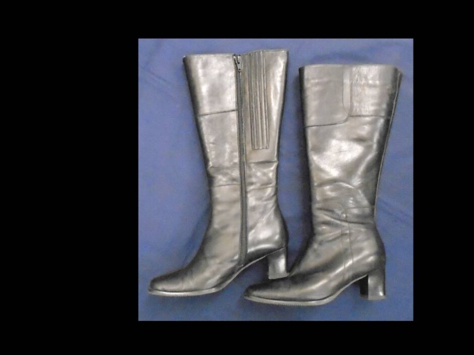 Prialpas Black Leather Long Boots    Size 2 (35)
