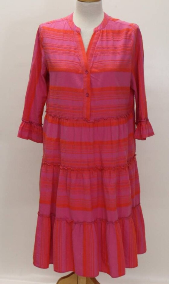 Milano Vgc Prairie-style Summer Dress Pink Size: 10