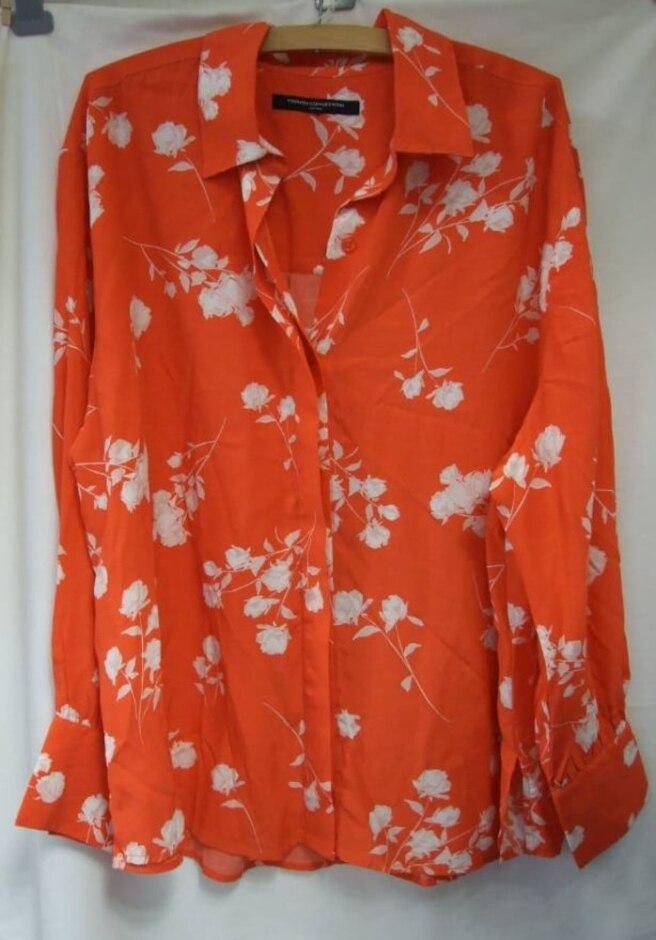 French Connection Oversize Blouse Orangey Red Size: L