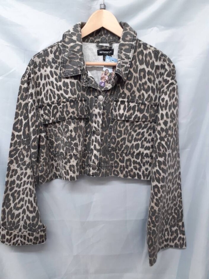 Pretty Little Thing Cropped Jacket Multi Size: 12