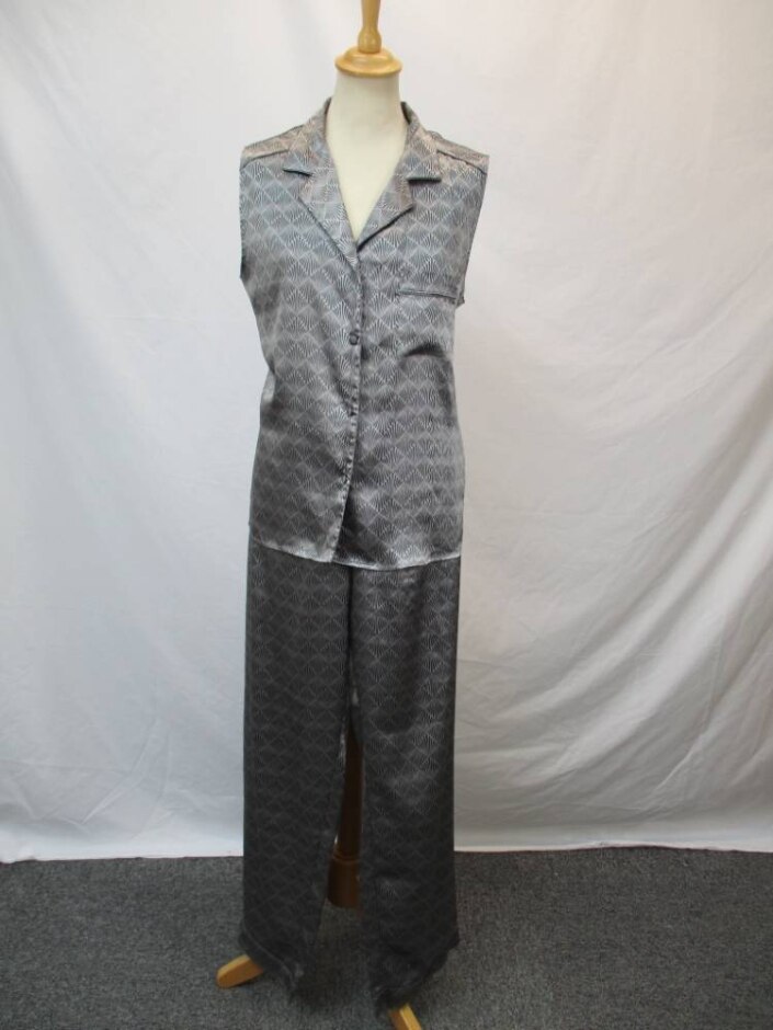 Autograph Marks & Spencer Satin Sleeveless Pyjamas Grey Size: 14