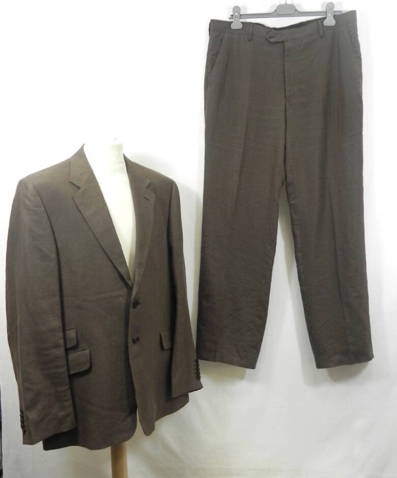 Paul Smith Blazer & Trouser Set - Linen Brown Size: L