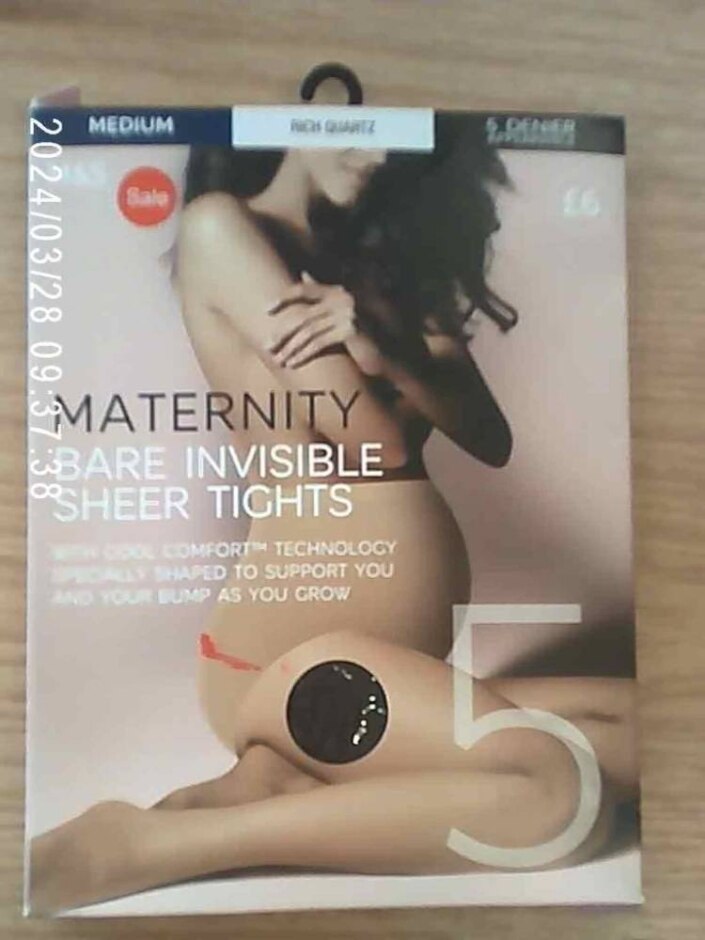 M&s Collection Maternity Sheer Tights X5 Rich Quartz Size: M