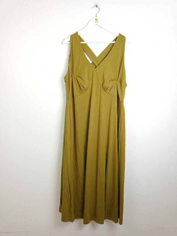 Seasalt New Women's Cut Stem Crossback Meliora Midi Dress Green Size: 22