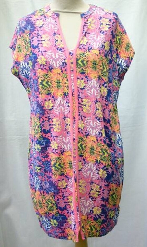 Next Tunic Style Dress Pink Mix Size: 12