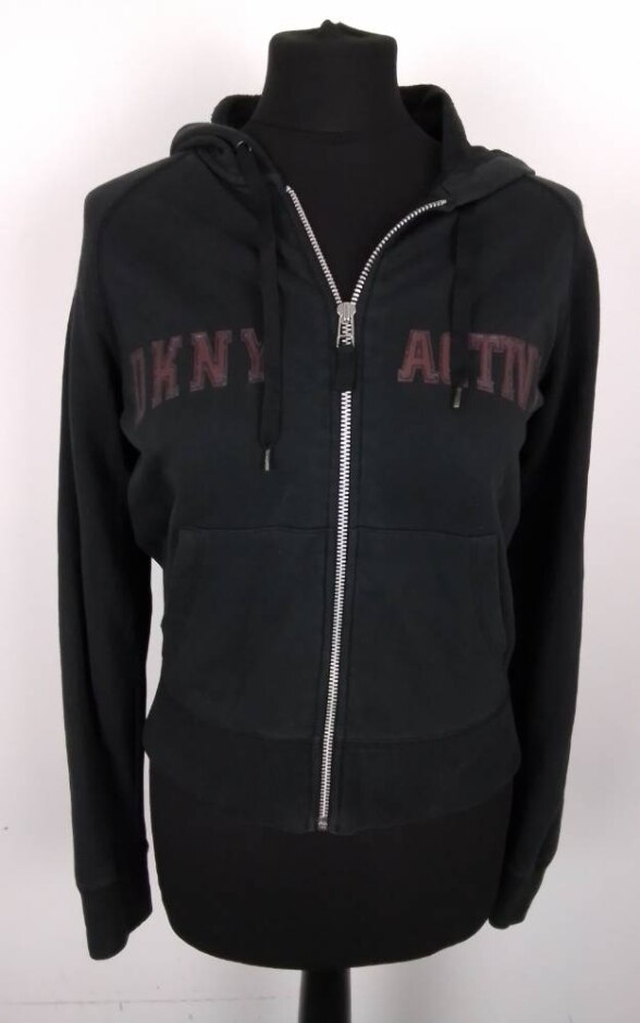 Dkny Zip Up Hoodie Black Size: S