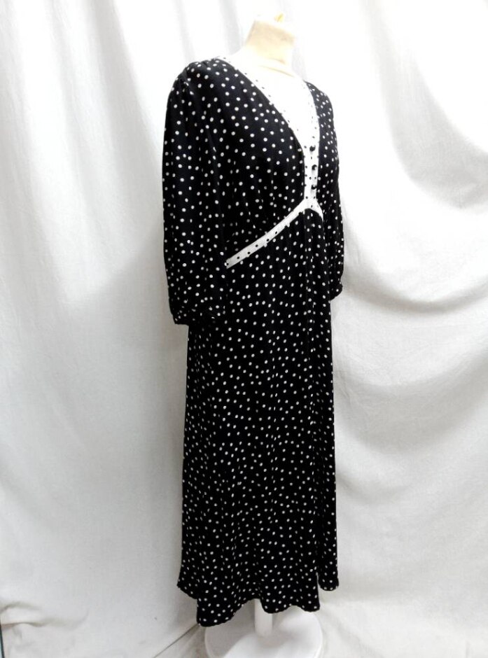M&s Marks & Spencer Dress Black Mix Size: 14