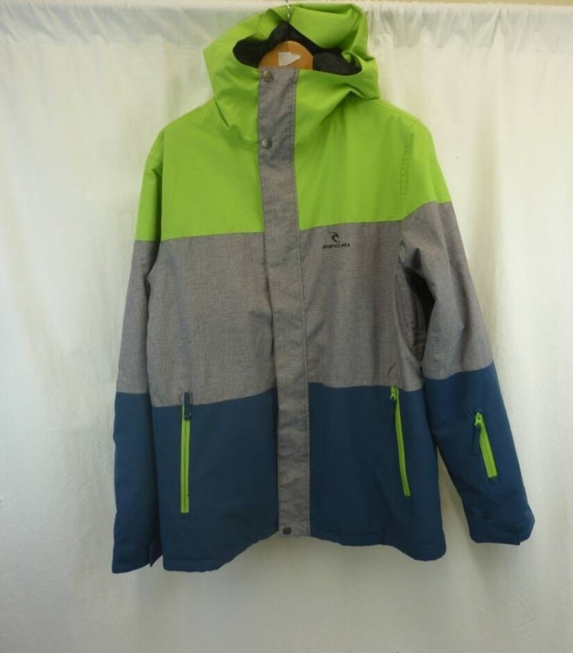 Rip Curl Thick Winter Coat Green And Grey Size: Xl