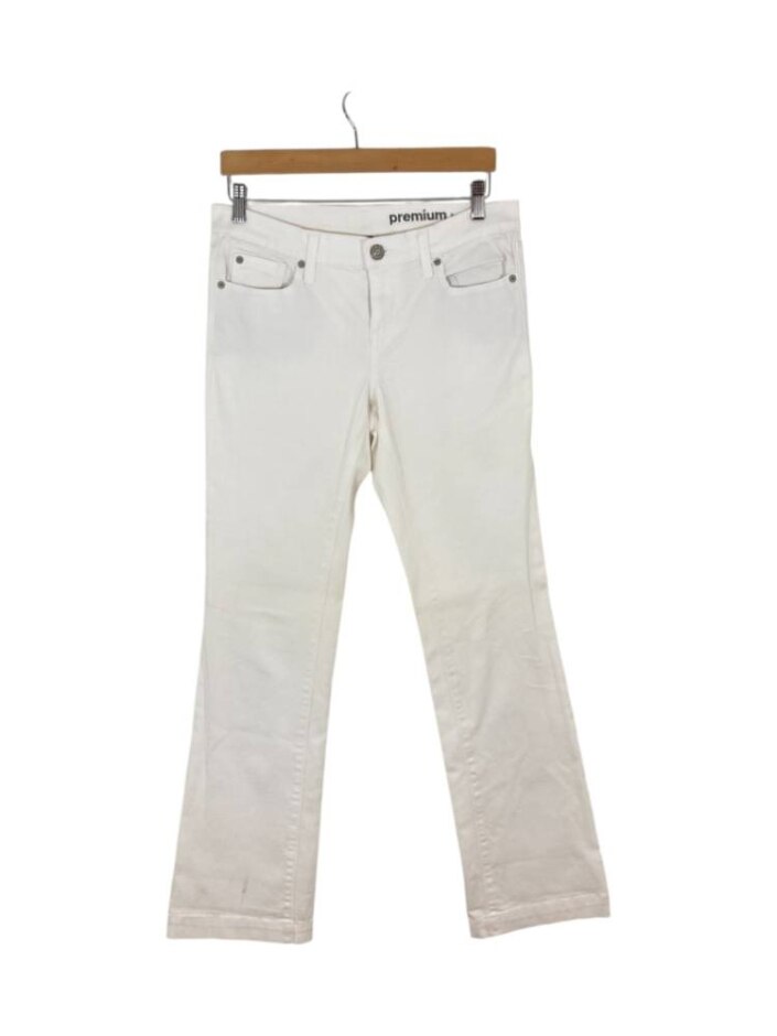 Gap Straight Jeans White Size: 8