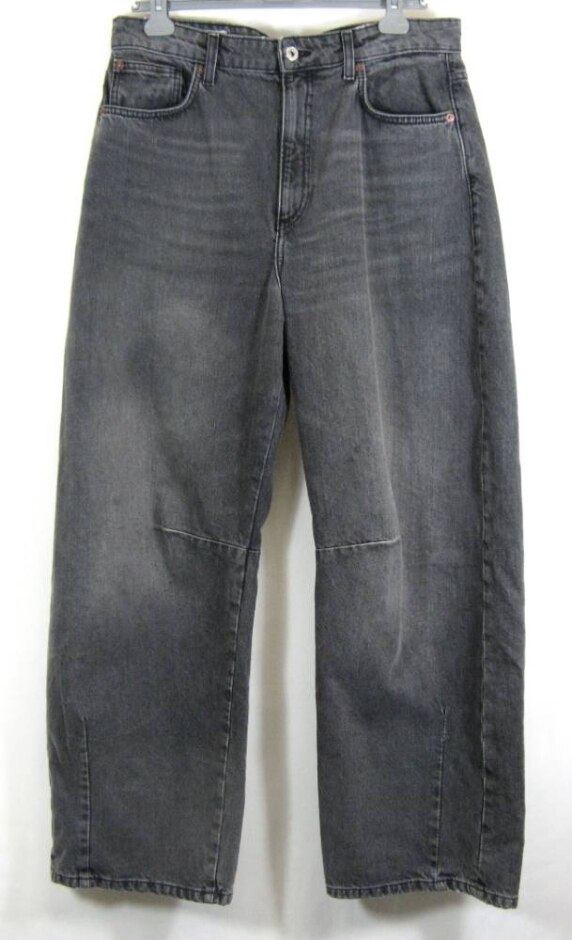 Zara Flared Jeans Grey Size: 14