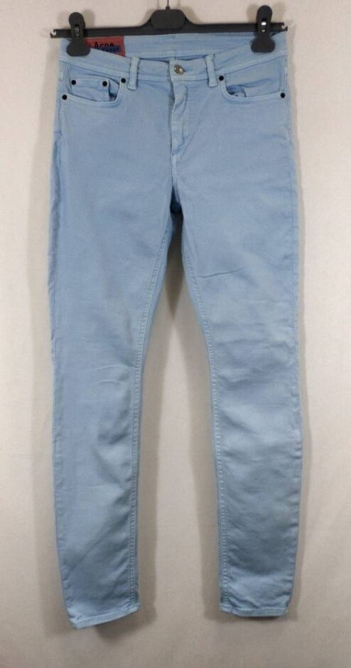 Acne Studios Skinny Jeans - Cotton Stretch Light Blue Size: 30