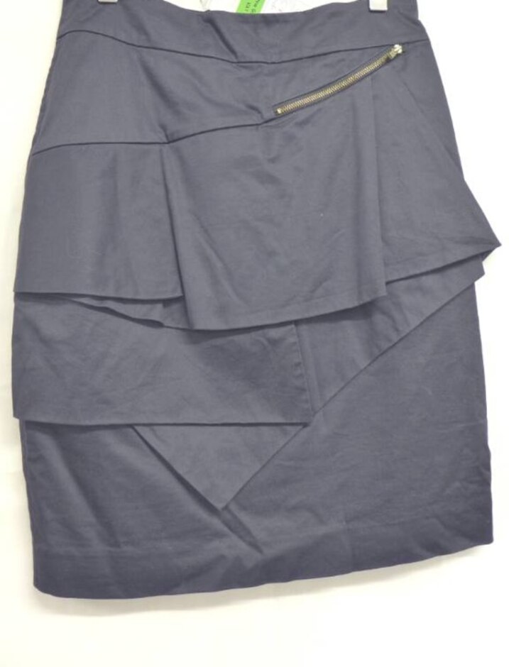 Reiss Vara Lined Smart Casual Skirt Jet Black Size: 6
