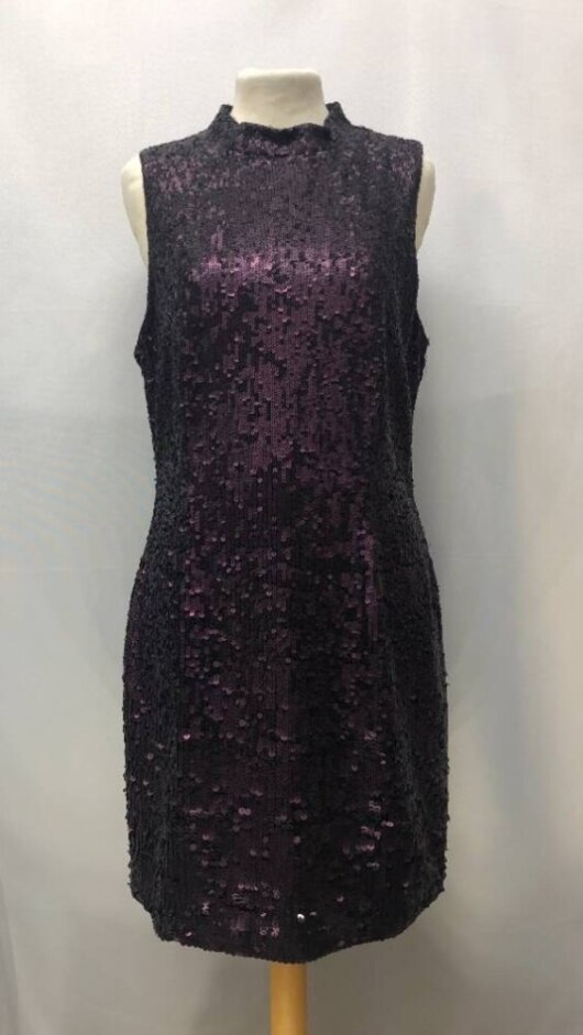 French Connection Sequin Mini-dress Purple Size: 14