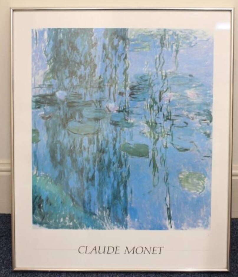 Framed Print Of Water Lilies By Claude Monet