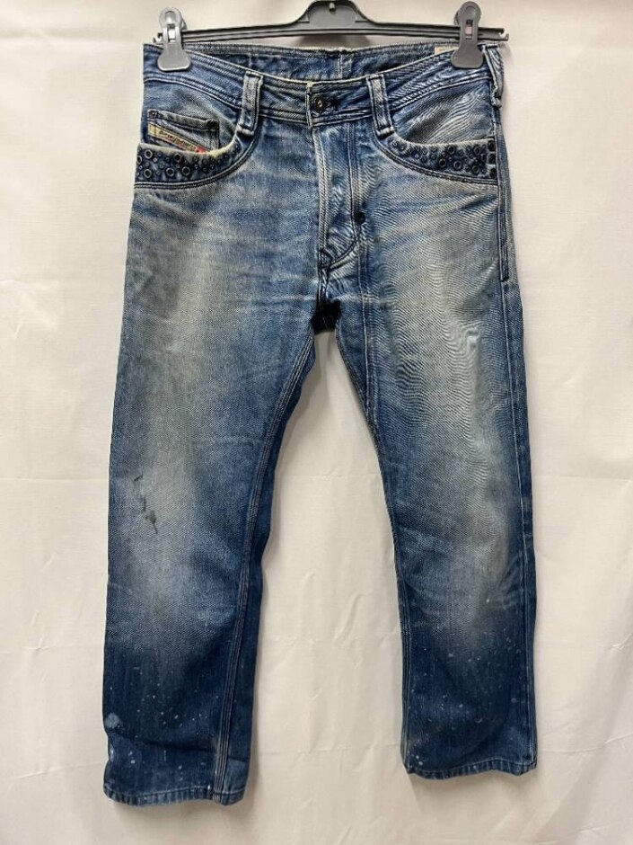 Diesel Timmen Studded Fade Jeans L32" Blue Size: 30