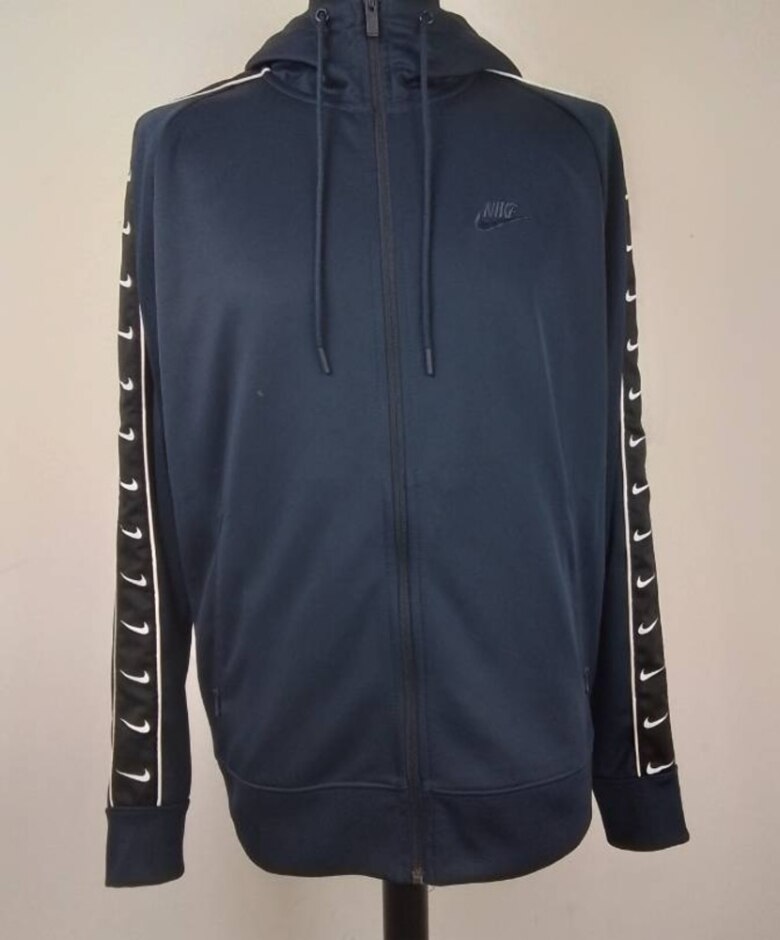 Nike  Tape Overhead Hoodie Navy Blue Size: L
